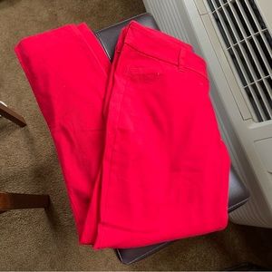 OLD NAVY Mid Rise Straight Leg Ankle Pants Robbie Red